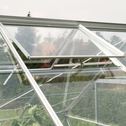 VITAVIA szklarnia ogrodowa VENUS 7500, srebrna - 7,5 m2, (1,93 m x 3,84 m) + baza