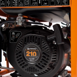 Agregat prądotwórczy benzynowy DAEWOO GDA 3500, 2x16A, AVR, MOC 3,2 kW + Olej gratis