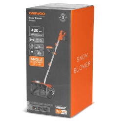 DAEWOO odśnieżarka akumulatorowa DAST 4242Li SET  (akumulatory i ładowarka w zestawie), 2 x 21V, 42 cm