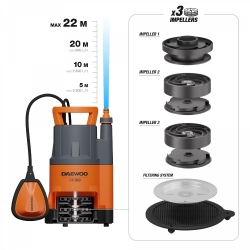 Pompa wysokiego ciśnienia DAEWOO DHP 3500 -  750 W, 3200 l/h