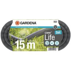 GARDENA Wąż tekstylny Liano™ Life 15 m – zestaw, 18445-20