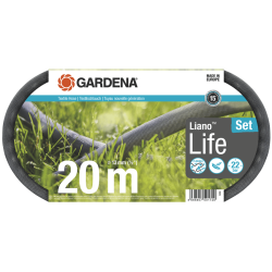 GARDENA Wąż tekstylny Liano™ Life 20 m – zestaw, 18450-20