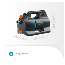 NOWOŚĆ 2026 Akumulatorowa pompa ogrodowa 3000 Silent 18V P4A (z akumulatorem)