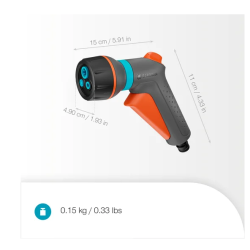 GARDENA Classic kompaktowy wielofunkcyjny pistolet zraszający, 18375-20 GARDENA Classic kompaktowy wielofunkcyjny pistolet zraszający, 18375-20