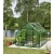 HALLS szklarnia ogrodowa Universal 128 zielona (9.9 m2; 2,57 x3,84 m), szkło hartowane + baza