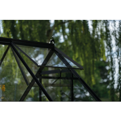 HALLS szklarnia ogrodowa ICON 6 (6,1 m2; 1,93 x 3,17 m) czarna + baza