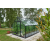 HALLS szklarnia ogrodowa Universal 128 - (9.9 m2; 2,57 x3,84 m), czarna + baza