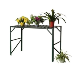 Półka, stolik jednopoziomowy aluminiowy do szklarni (120x50x75 cm), kolor zielony