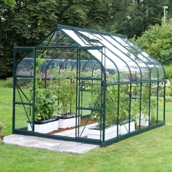VITAVIA szklarnia ogrodowa Diana 9900, zielona - (9,9 m2; 2,57 x 3,83 m) szkło hartowane + baza