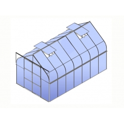 VITAVIA szklarnia ogrodowa Diana 11500, zielona - 11,5 m2, (2,57 m x 4,45 m) + baza