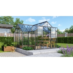 VITAVIA szklarnia ogrodowa Sirius 13000, czarna - (13 m2; 3,84 x 3,84 m) szkło hartowane + baza