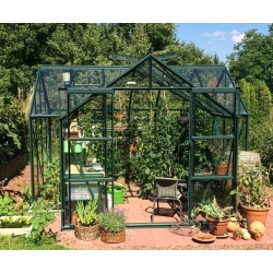 VITAVIA szklarnia ogrodowa Sirius 13000, zielona - (13 m2; 3,84 x 3,84 m) szkło hartowane + baza