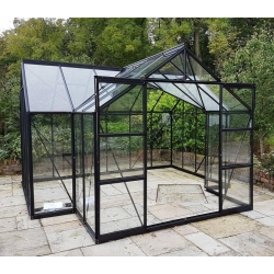 VITAVIA szklarnia ogrodowa Sirius 13000, czarna - (13 m2; 3,84 x 3,84 m) szkło hartowane + baza