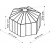 VITAVIA szklarnia ogrodowa oranżeria Hera 9000, czarna (9 m2; 3,82 x 3,31 m) szkło hartowane + baza